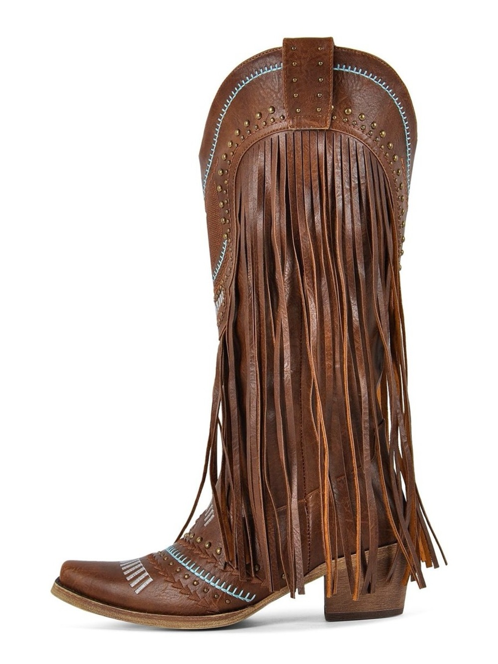 Wide Calf Fringe Cowboy Boots Western Tassal Women Cowgirl